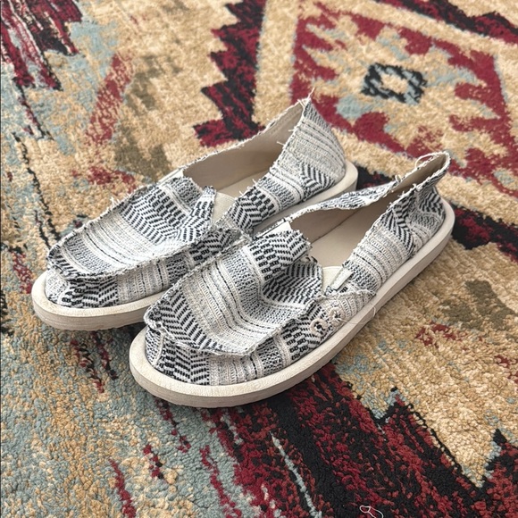 Sanuk Shoes - Sanuk Black and White Women's Shoes
